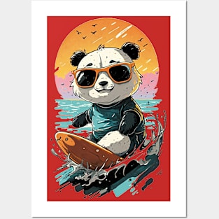 Panda Surf Posters and Art